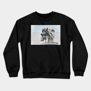 Tree winter landscape / Maléa is looking for the goblin - children's book WolfArt Crewneck Sweatshirt